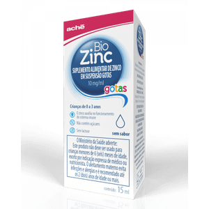 Biozinc 10mg/mL Suspensão Oral (Gotas) - Frasco com 15mL