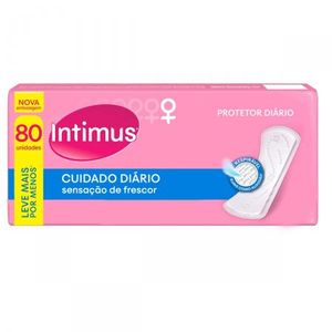 Protetor Diário Sem Abas Ultra Flexível Intimus Pacote 80 Unidades Leve Mais Pague Menos