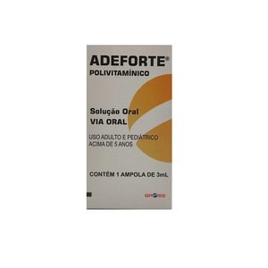 Adeforte 800UI/mL + 10000UI/mL + 15mg/mL Solução Oral - Ampola com 3mL