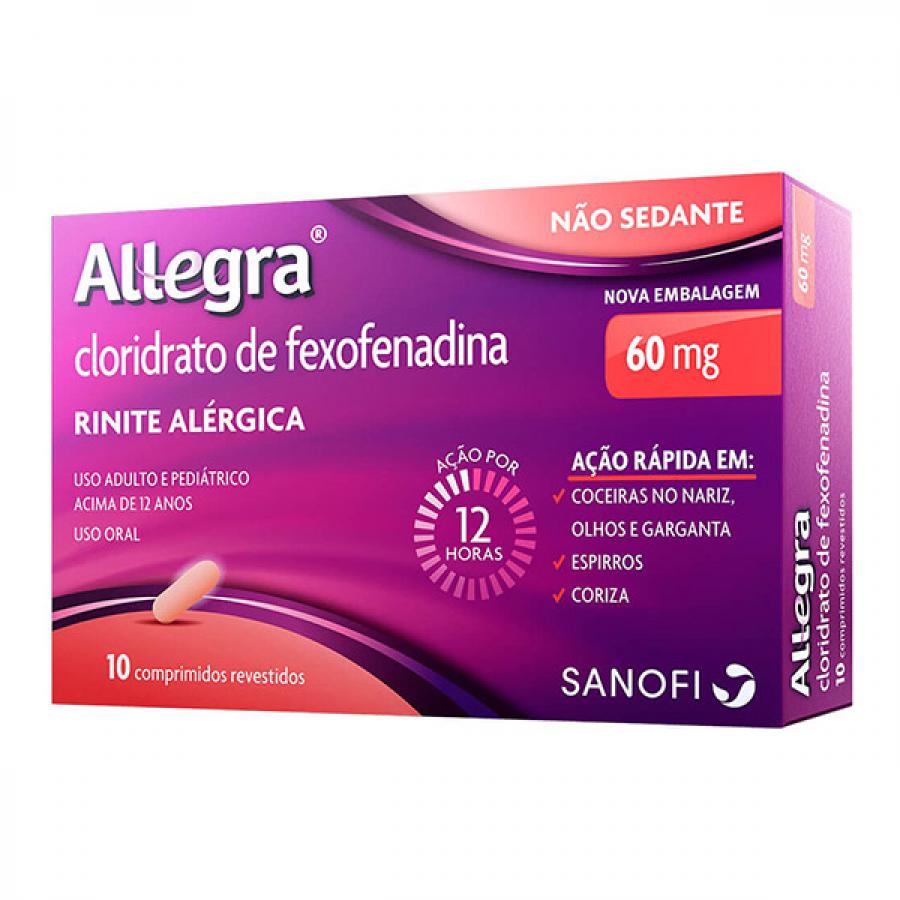 Allegra 60mg - Caixa com 10 Comprimidos Revestidos - Imagem 1