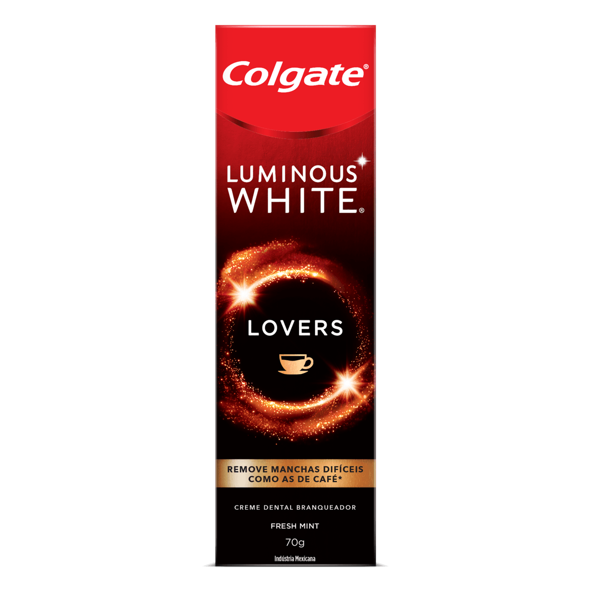 Creme Dental Branqueador Fresh Mint Colgate Luminous White Lovers Caixa 70G - Imagem 1