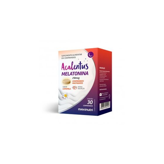 Acalentus Melatonina 210mcg 30 Comprimidos Mastigáveis - Imagem 1