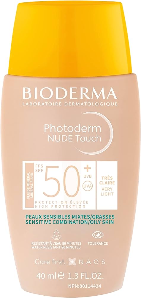 Protetor Solar Facial FPS50 Bioderma Photoderm Nude Muito Claro 40mL - Imagem 1