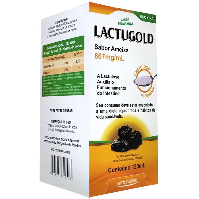 Lactugold 667mg/Ml Sabor Ameixa 120mL - Imagem 1