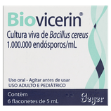 Biovicerin 1000000ESPOROS/ML Suspensão oral - 6 Flaconetes com 5 mL