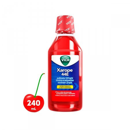 Xarope 44 E 1,30MG/ML + 13,30MG/ML Xarope - Frasco com 240 mL - Imagem 1