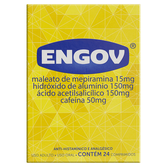 Engov 150MG + 50MG + 150MG + 15MG Comprimido - Caixa com 24 Comprimidos - Imagem 1