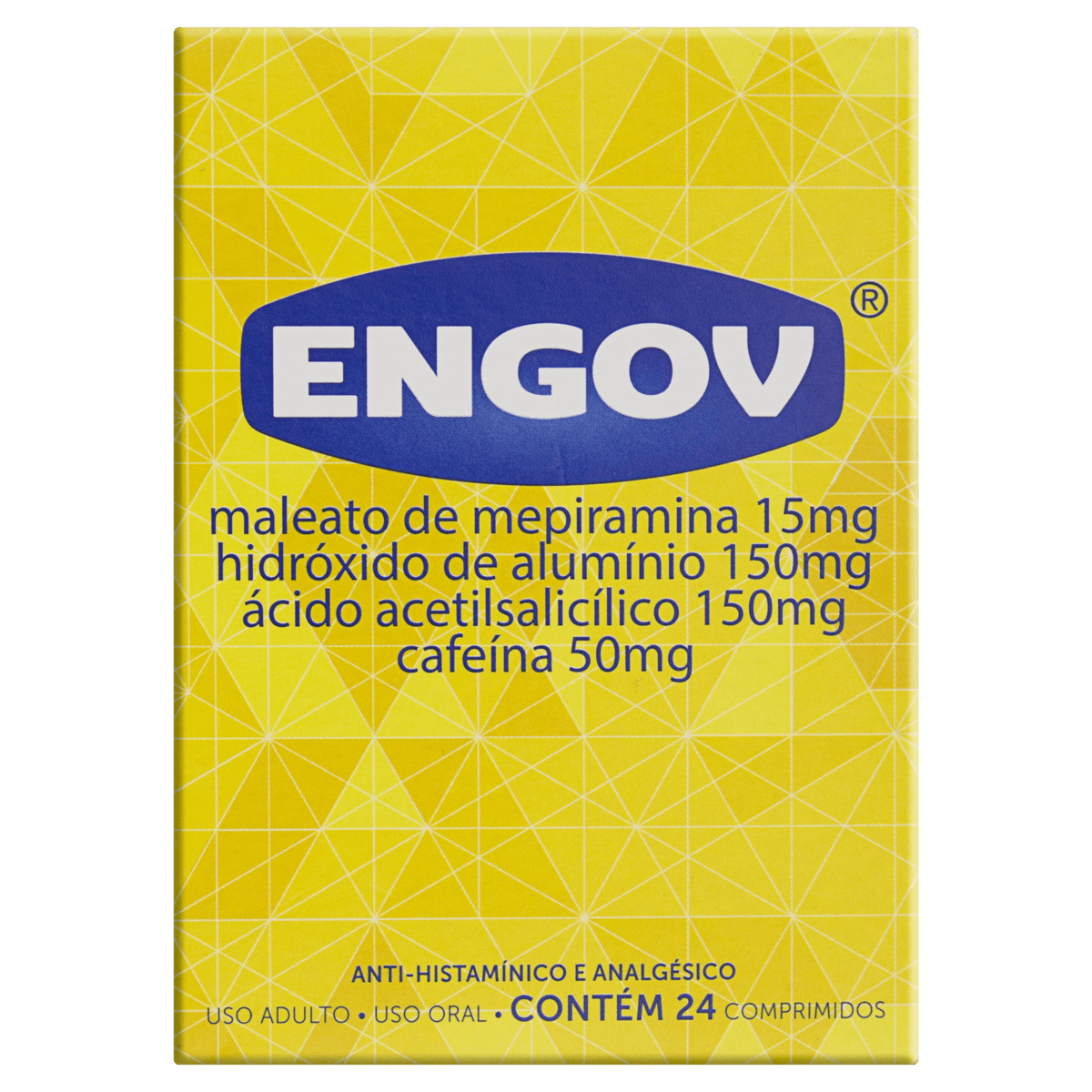 Engov 150MG + 50MG + 150MG + 15MG Comprimido - Caixa com 24 Comprimidos - Imagem 1