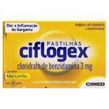 Ciflogex 3mg Pastilha Sabor Mel e Limão - Caixa com 12 Pastilhas