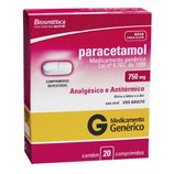 Paracetamol 750MG Comprimido revestido - Caixa com 20 Comprimidos