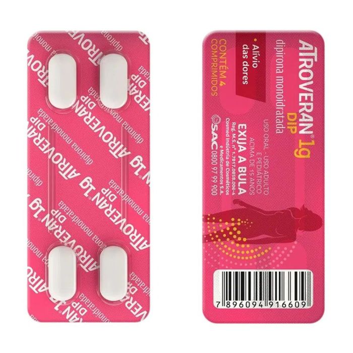 Atroveran DIP 1G Comprimido - Blíster com 4 Comprimidos - Imagem 1