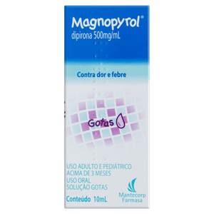 Magnopyrol 500MG/ML Solução oral (gotas) - Frasco com 10 mL