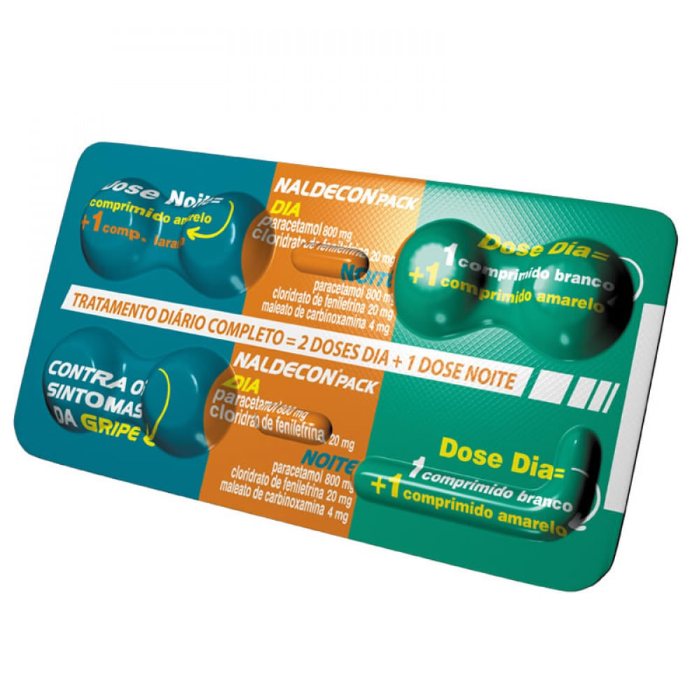 Naldecon Pack 4MG + 20MG + 1200MG Comprimido - Blíster com 6 Comprimidos - Imagem 1