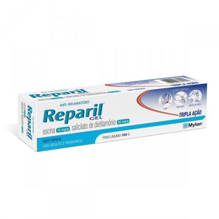 Reparil 50MG/G + 10MG/G Gel - Bisnaga com 100 g - Imagem 1