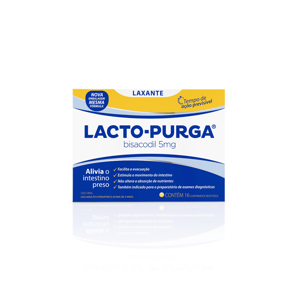 Lacto Purga 5MG Comprimido revestido - Caixa com 16 Comprimidos - Imagem 1