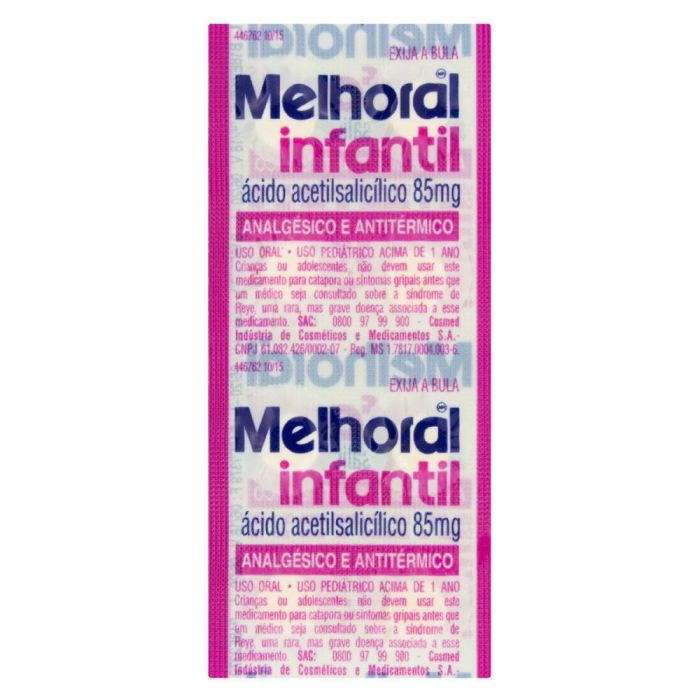 Melhoral 85MG Comprimido simples - Blíster com 8 Comprimidos - Imagem 1