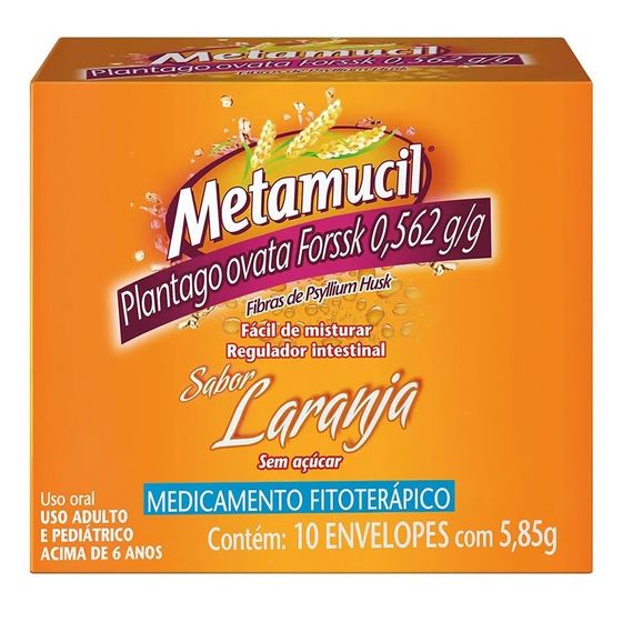 Metamucil 0.562G/G Pó para solução oral - 10 Envelopes com 5.85 g - Imagem 1
