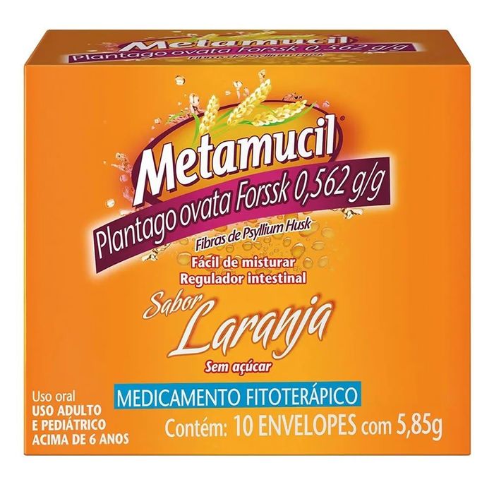 Metamucil 0.562G/G Pó para solução oral - 10 Envelopes com 5.85 g - Imagem 1