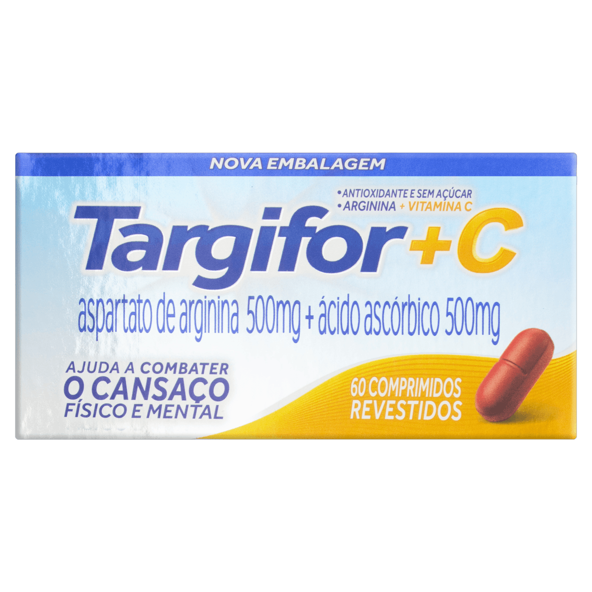 Targifor C 500MG + 500MG Comprimido revestido - Frasco com 60 Comprimidos - Imagem 1
