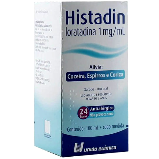 Histadin 1MG/ML Xarope - Frasco com 100 mL - Imagem 1