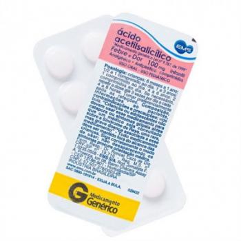 Ácido Acetilsalicílico 100MG Comprimido - Blíster com 10 Comprimidos - Imagem 1