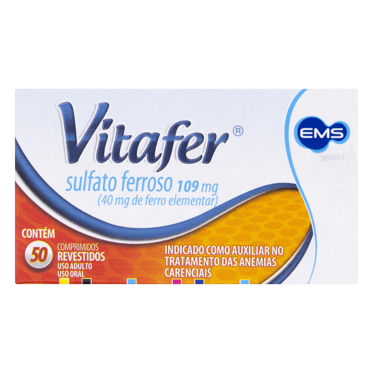 Vitafer 109MG Comprimido revestido - 50 Comprimidos - Imagem 1