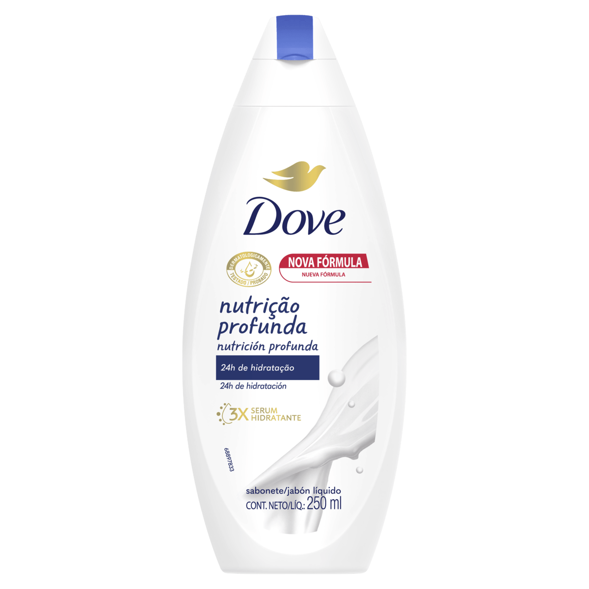Sabonete Dove Nutricao Profunda Liquido 250ml - Imagem 1