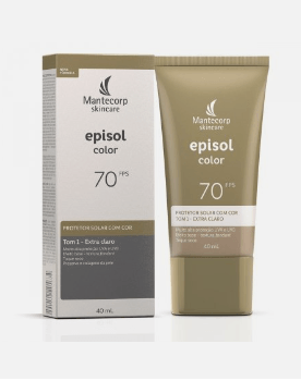 Protetor Solar FPS70 Episol Color Tom 1 Extra Clara 40mL - Imagem 1