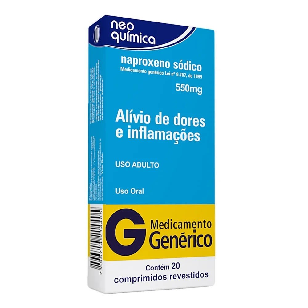 Naproxeno 550MG Comprimido revestido - Caixa com 20 Comprimidos - Imagem 1