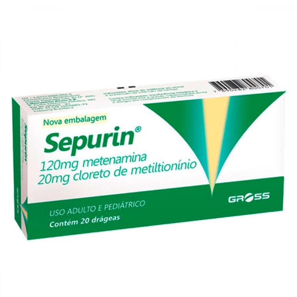 Sepurin 120mg + 20mg Comprimido Revestido - Caixa com 20 Drágeas - Imagem 1