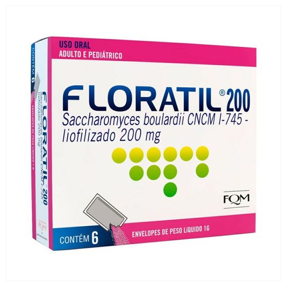 Floratil 200mg/g Pó oral - 6 Sachê com 1g - Imagem 1