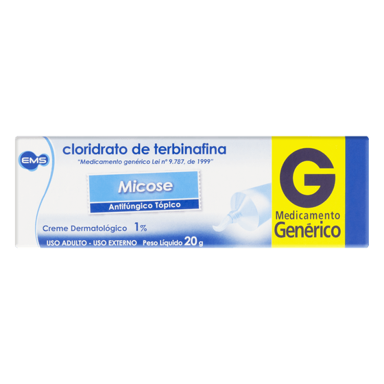 Cloridrato de Terbinafina 10MG/G Creme dermatológico - Bisnaga com 20 g - Imagem 1