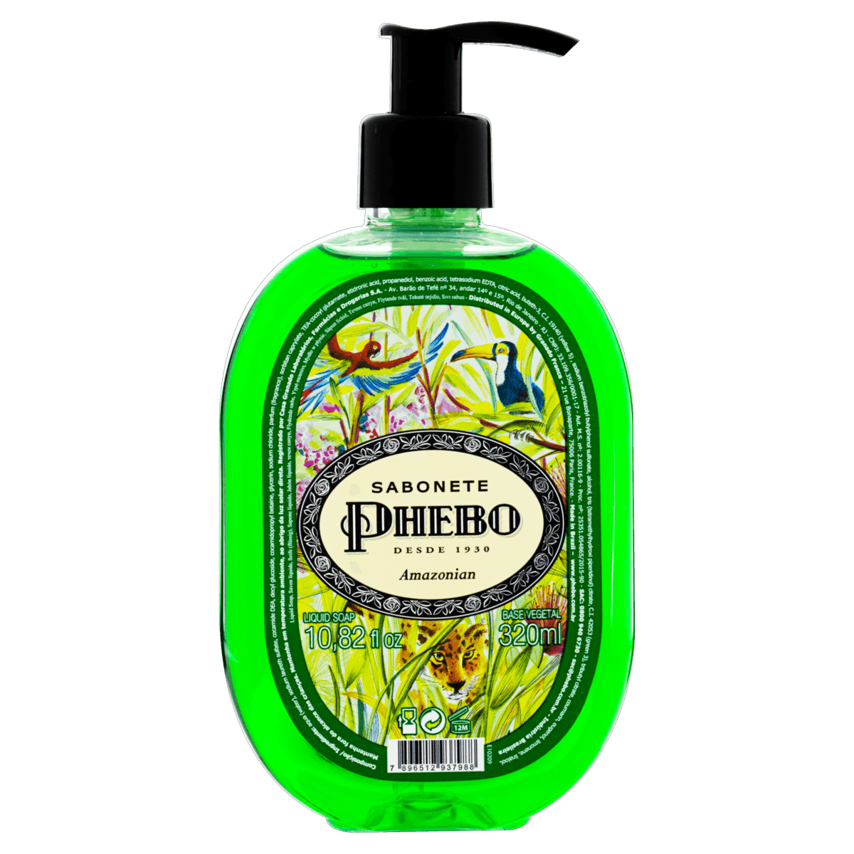 Sabonete Phebo Tradicional Amazonian, líquido, 1 unidade com 320mL - Imagem 1