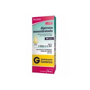 Dipirona Monoidratada 500MG/ML Solução oral gotas - 1 Frasco com 10 mL