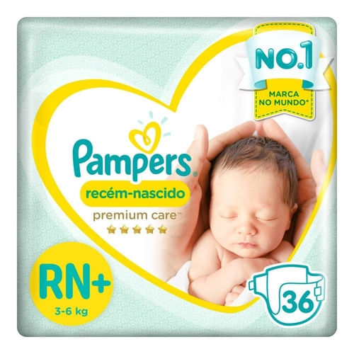 Fralda Pampers Premium Care Rn - Imagem 1