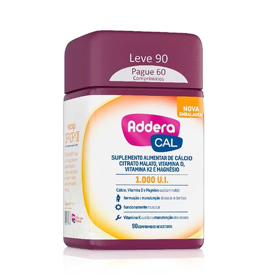 Addera Cal 1000UI 30 Comprimidos Revestidos - Imagem 1