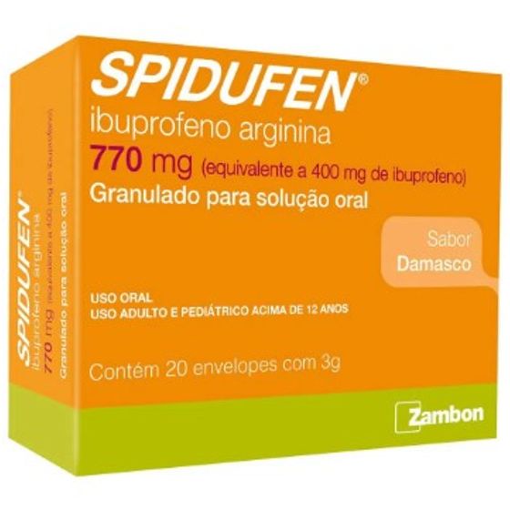 Spidufen 770MG Granulado - 20 Envelopes com 3 g - Imagem 1