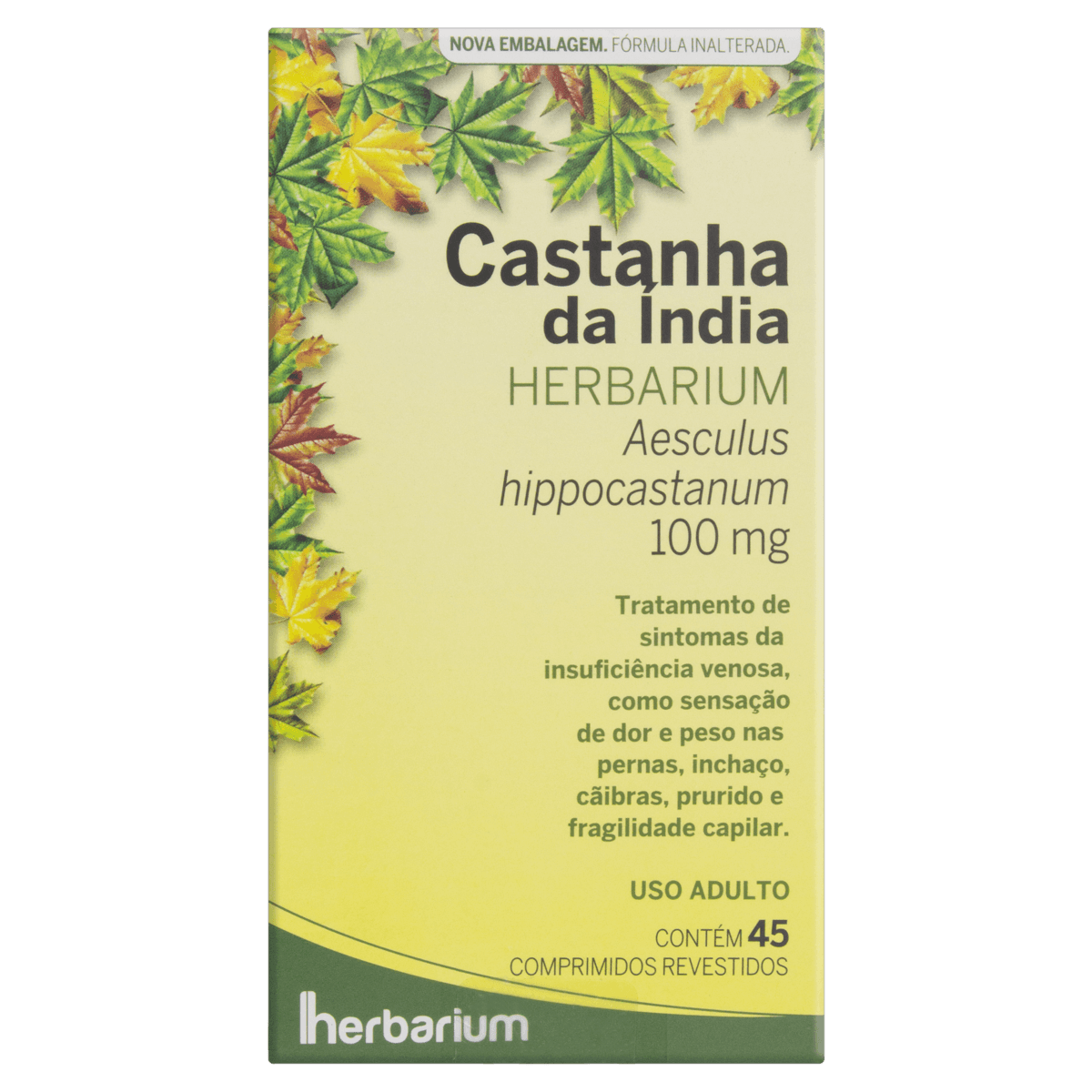 Castanha da India 100MG Comprimido revestido - Caixa com 45 Comprimidos - Imagem 1