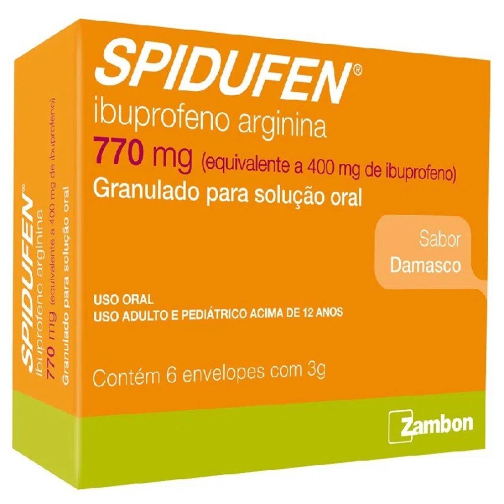 Spidufen 770MG Granulado - 6 Envelopes com 3 g - Imagem 1