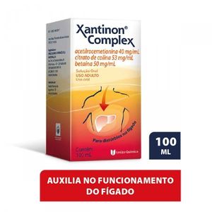 Xantinon Complex 40MG/ML + 53MG/ML + 50MG/ML Solução oral - Frasco de Vidro com 100 mL