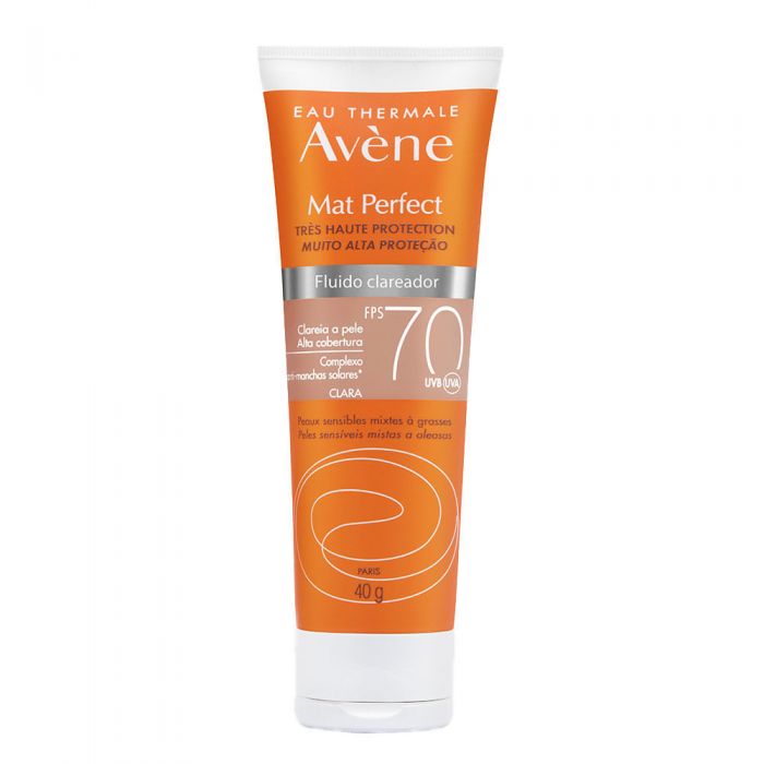 Protetor Solar Facial FPS70 Mat Perfect Avène Cor Clara 40G - Imagem 1