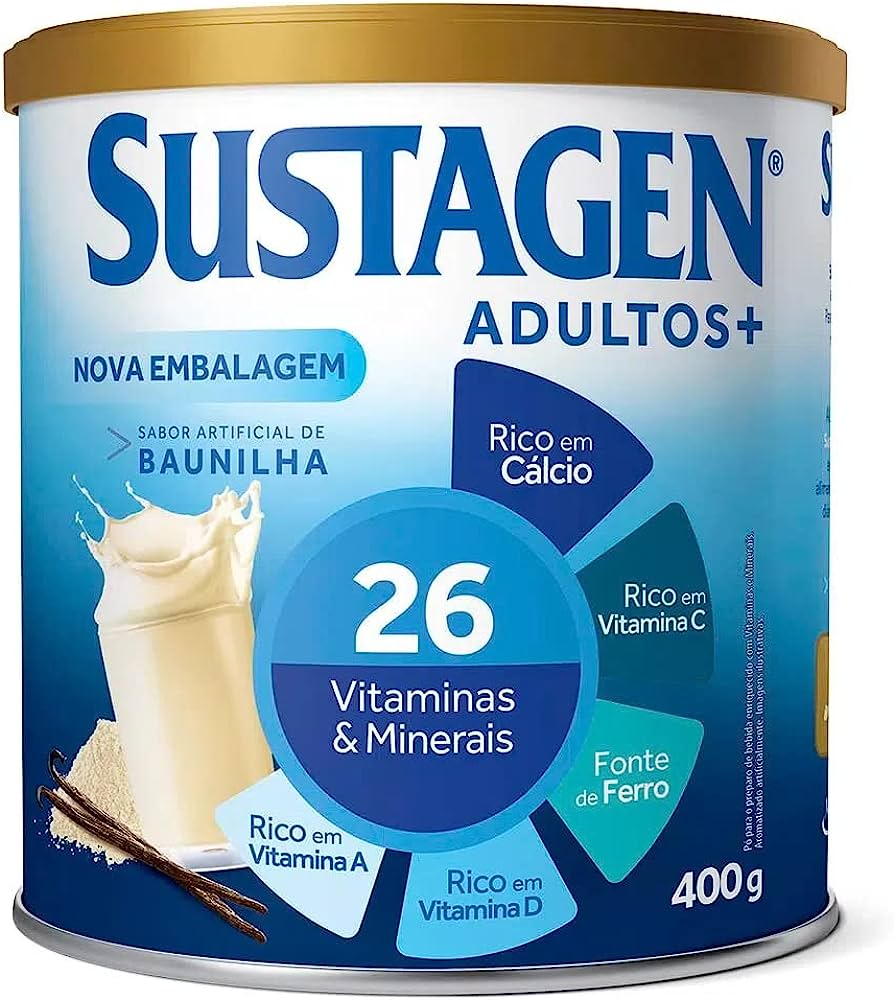 Sustagen Adultos + Sabor Baunilha Lata 400G - Imagem 1