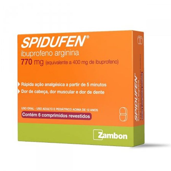 Spidufen 770MG Comprimido revestido - Caixa com 6 Comprimidos - Imagem 1