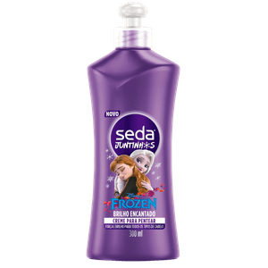 Creme Para Pentear Infantil Frozen Seda Juntinhos Brilho Encantado Frasco 300mL