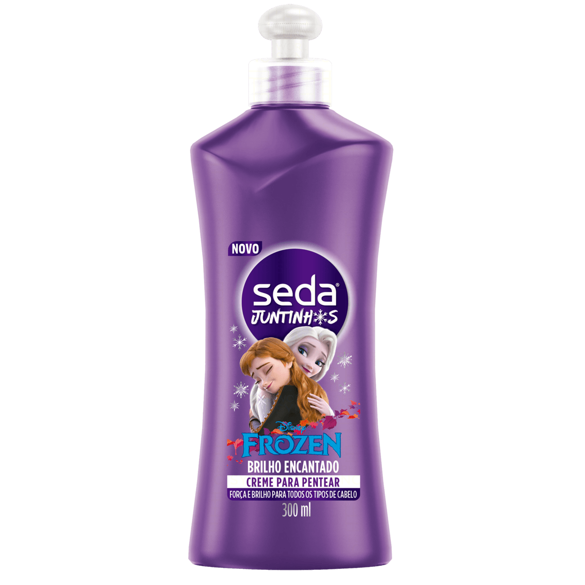 Creme Para Pentear Infantil Frozen Seda Juntinhos Brilho Encantado Frasco 300mL - Imagem 1