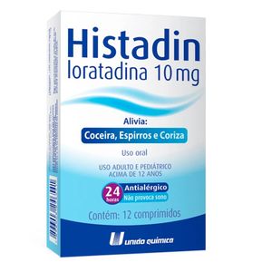 Histadin 10MG Comprimido - Caixa com 12 Comprimidos