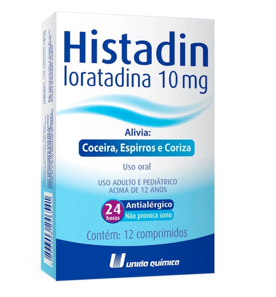 Histadin 10MG Comprimido - Caixa com 12 Comprimidos - Imagem 1