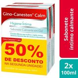 Sabonete Íntimo Gino-Canesten Calm gel com 100mL + 2ª unidade com 50% de desconto