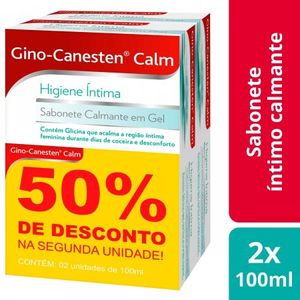 Sabonete Íntimo Gino-Canesten Calm gel com 100mL + 2ª unidade com 50% de desconto