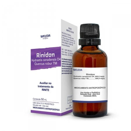 Rinidon 500mg/g + 500mg/g Solução Oral (Gotas) - Frasco com 50mL - Imagem 1